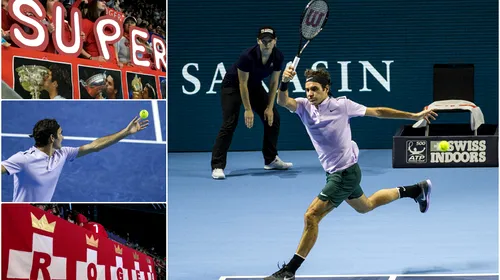 Welcome home, Roger Federer. Filmul unei demonstrații de tenis de 61 de minute a elvețianului, la Basel: „Asta se întâmplă o dată pe an”