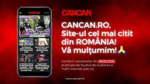 CIFRE OFICIALE. CANCAN.RO cel mai citit site din Romania pe 8 mai!