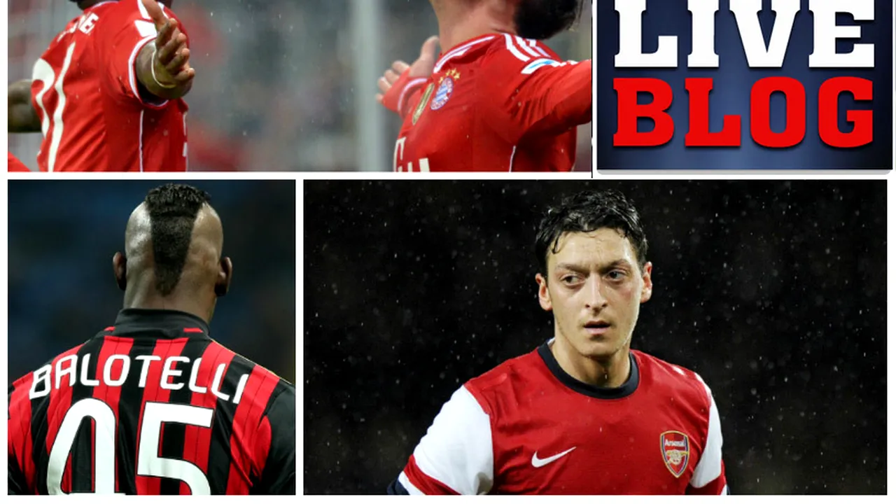 LIVE BLOG Optimi Liga Campionilor. Oaspeții au făcut legea: Arsenal - Bayern 0-2. Milan - Atletico Madrid 0-1