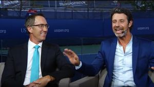 Două loje, același nărav. După scandalul de la US Open, cu Serena Williams, al doilea protejat al lui Mouratoglou a încasat și el avertisment pentru 'coaching': "Uită!" + cine a stat în lojă la două dintre cele mai comentate meciuri de la AO 2019