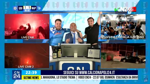 Imagini impresionante după ce Napoli a câștigat titlul în Italia! Lacrimi în studioul TV și fiesta pe stadionul de sub Vezuviu: „È finita! Mamma mia!” | VIDEO & FOTO