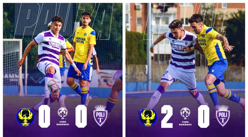 La miștouri, campioană, la fotbal, repetentă! Poli Timișoara a fost eliminată din Cupa României din nou de la primul joc, acum de Phoenix Buziaș, pe care au ironizat-o înainte de meci