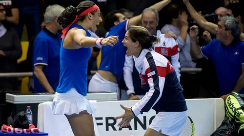 Franța și Cehia se află la egalitate în finala din Fed Cup, 1-1 după prima zi. Pliskova a câștigat un meci epic, Kvitova a pierdut surprinzător