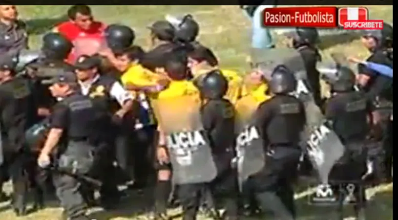 VIDEO | Un fan a profitat de neatenția scutierilor și l-a bătut pe arbitru: de unde a pornit totul