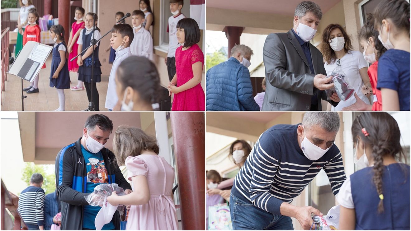 Rapidiștii au oferit cadouri de Ziua Copilului! Micuții i-au surprins cu imnul echipei: „Eu cântam pentru galerie, ei cântă pentru viitor” | EXCLUSIV FOTO & VIDEO