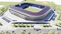 Se lucrează în forță la noul stadion de 100.000.000 de euro din Piteşti. Imagini de la şantier: „Ritmul e altul”