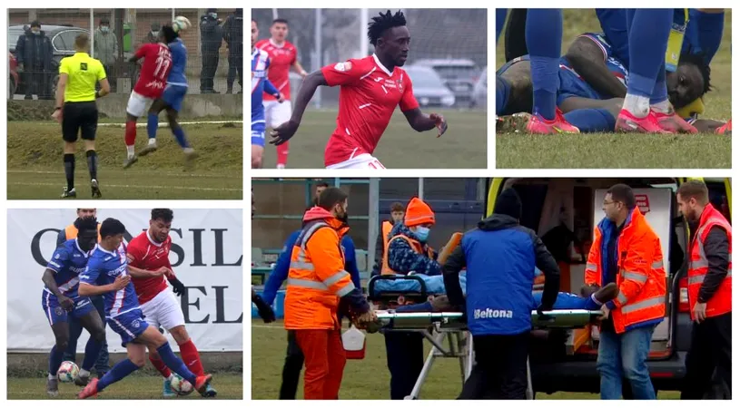 Ghinion teribil pentru Modibo Keita, la debutul la FC Buzău! A fost accidentat grav la o fază în care arbitrul nu a dat nici măcar ”galben”. Încă este în spital la Sibiu și va fi operat: ”O să-i pună o placă de titan și o să rămână cu un mic handicap” | EXCLUSIV