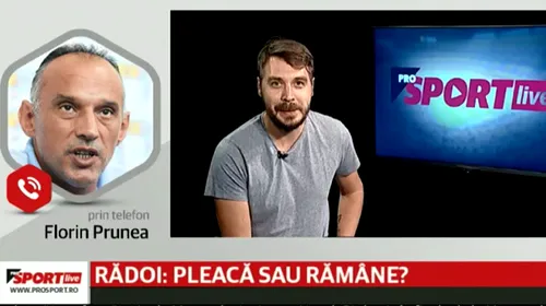 ProSport LIVE | Florin Prunea, dezamăgit de rezultatul cu Dinamo: „Am trecut pe lângă o victorie”. Ce spune de proiectul din Ștefan cel Mare