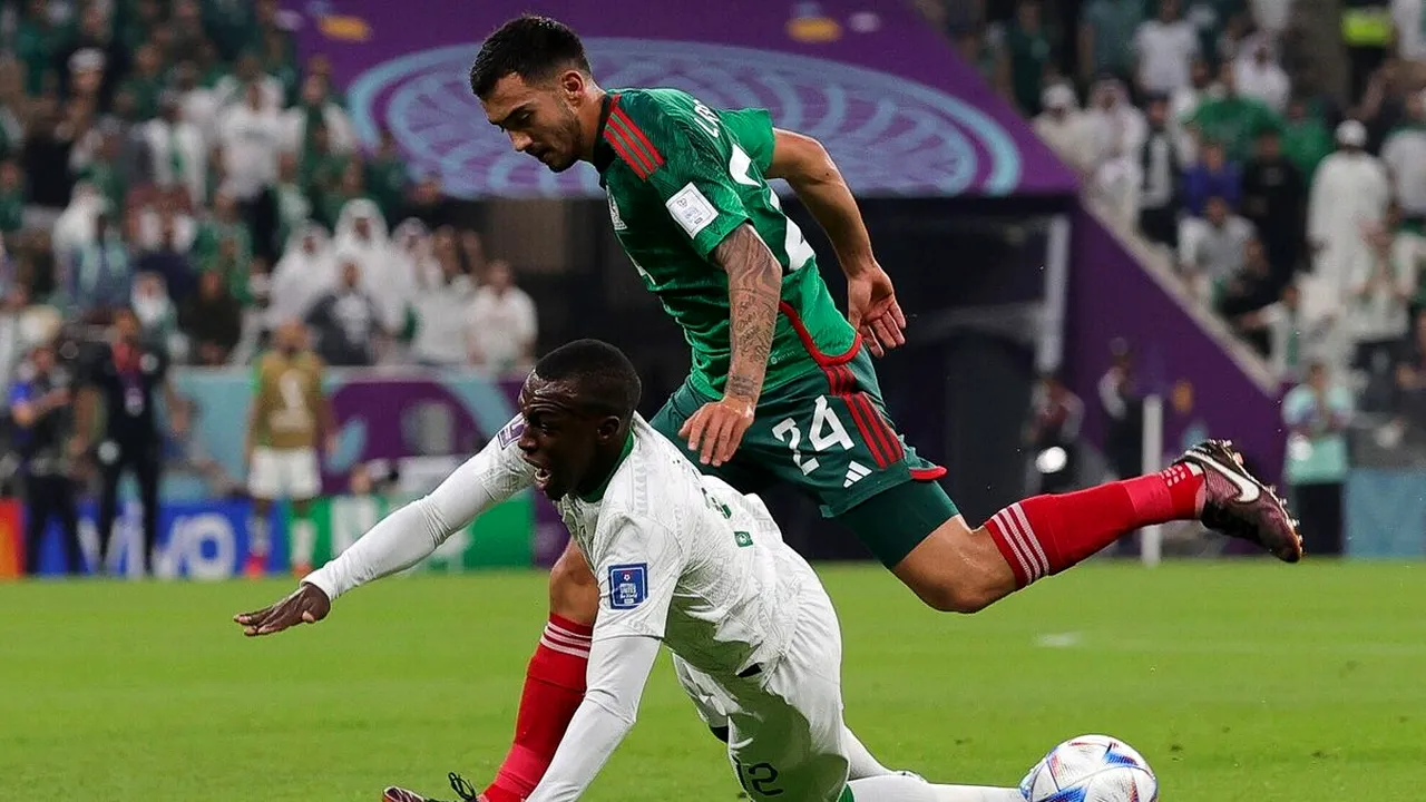 Arabia Saudită - Mexic 1-2, în Grupa C de la Cupa Mondială. Ambele reprezentative sunt eliminate din competiție.