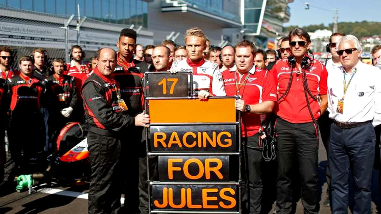Capul lui Jules Bianchi a fost supus la forțe de 92 G în accidentul de la Suzuka. Echipa Marussia, acuzată că i-a transmis pilotului să nu încetinească, deși erau afișate steaguri galbene