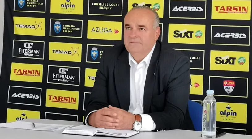 Marin Mitran s-a prezentat singur la FC Brașov! Primarul Coliban și consilierul Bădulescu au lipsit de la prezentarea noului președinte al clubului de sub Tâmpa. Marian Ivan, manager general?