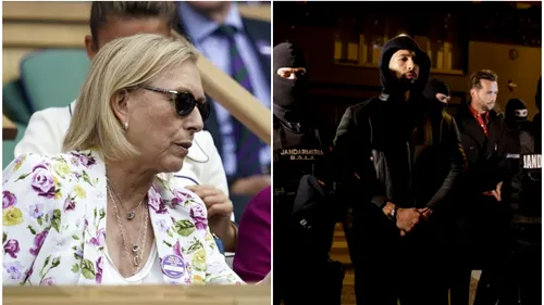 Scandal ireal! Martina Navratilova mătură pe jos cu Andrew Tate, milionarul arestat în România pentru viol și trafic de persoane: „Un ratat!