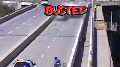 VIDEO-Polițiștii au crezut că e FARSĂ‚! Cum l-au prins pe NEMERNICUL care a lovit un biciclist și a fugit! BUSted