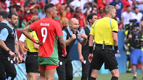 Scandal la meciul lui Ovidiu Hațegan! Gol anulat Argentinei, cu VAR, după două ore, în meciul cu Maroc de la Jocurile Olimpice