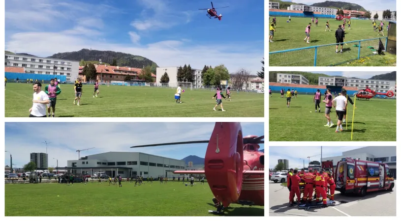 ”Chirurgul” și SMURD-ul! Antrenamentul echipei FC Brașov, oprit de un elicopter aflat în misiune