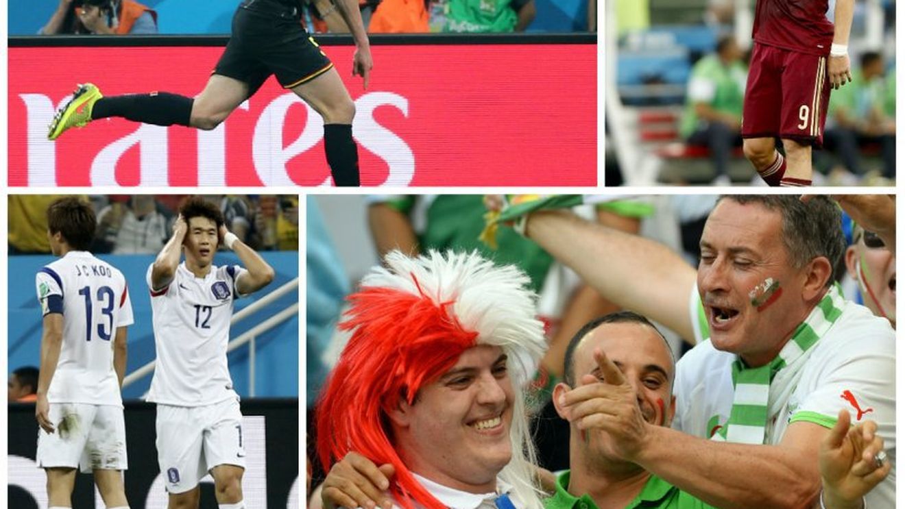 LIVE BLOG CM 2014, ziua 15 | Algeria - Rusia 1-1, Coreea de Sud - Belgia 0-1. S-a încheiat faza grupelor: Belgia - SUA și Algeria - Germania în optimile de finală. Presa din Rusia: "Îl mai suportăm pe Capello încă patru ani?"