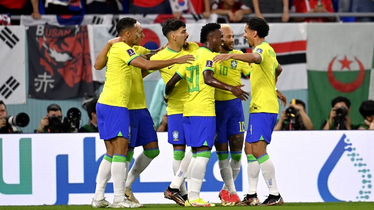 Brazilia - Coreea de Sud 4-1, în optimile Campionatului Mondial din Qatar | Neymar și compania au obținut fără emoții calificarea așteptată în sferturi!