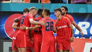 În genunchi! FCSB și Gigi Becali s-au făcut de râs în primele 7 minute din partida cu Silkeborg! Ce au putut să facă Octavian Popescu și Dawa