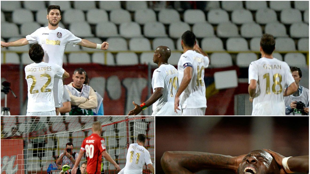 Cod roșu în Ștefan cel Mare. Dinamo - CFR 0-2. Echipa lui Mircea Rednic a terminat meciul în 8 oameni. Feussi, Filip și Matei au fost eliminați de Radu Petrescu