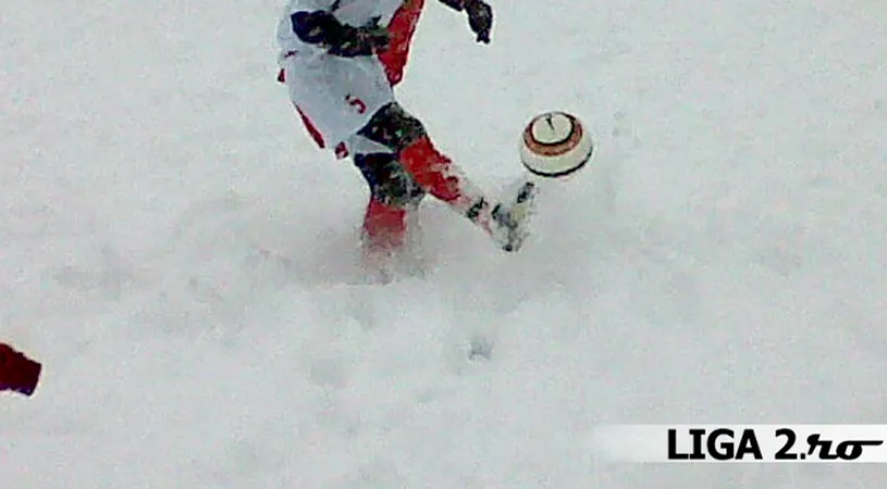 Fotbal** prin nămeții de zăpadă
