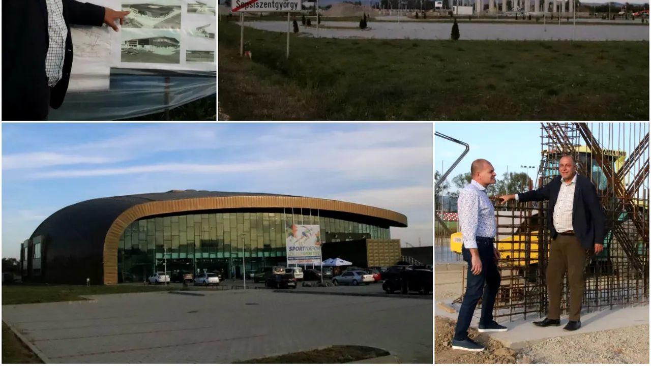 VIDEO și GALERIE FOTO | De luat exemplu! La Sfântu Gheorghe se construiește un complex sportiv cum rar întâlnești în România, totul cu bani de la guvernul Ungariei. Investiția va fi gata în 2020. 