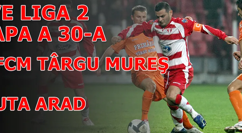 Roman și Vancea îngenunghiază UTA!** FCM Tg. Mureș - UTA 3-1