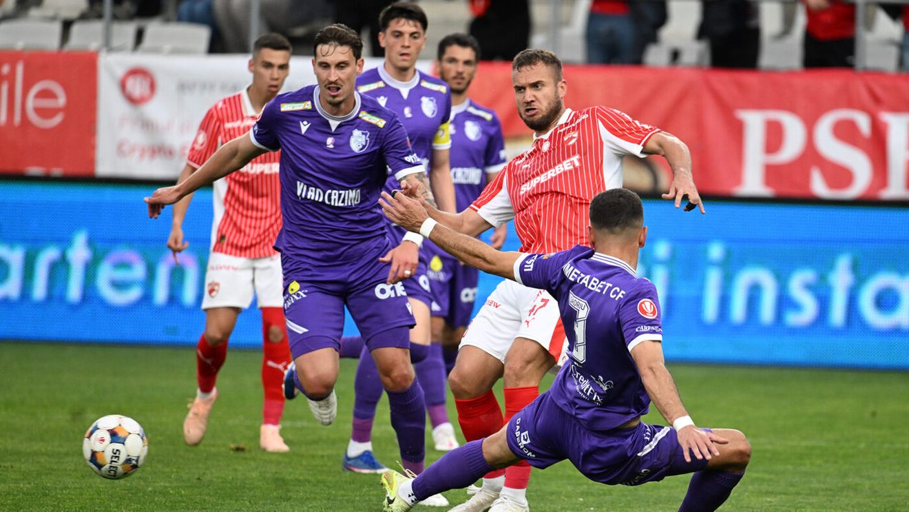 Dinamo - FC Argeș 2-1, în etapa 8 din play-off-ul Superligii. Echipa lui Kopic se apropie la 4 puncte de CFR Cluj, aflată pe podium