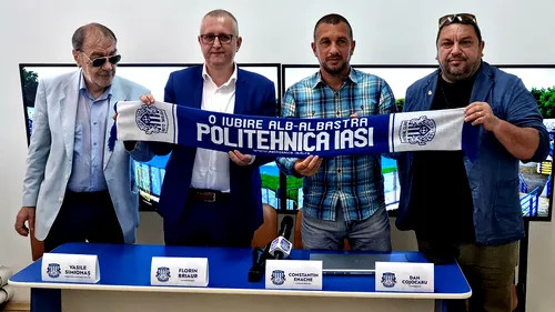 Costel Enache, prezentat oficial la Poli Iași: ”Am venit cu inima deschisă.” Ce spun oficialii ieșeni despre noul proiect pe doi ani și când se dorește revenirea echipei în Liga 1: ”În cel mai scurt timp vom schimba și imaginea clubului”