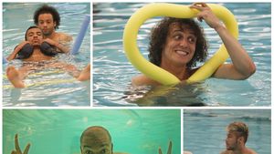 FOTO  și VIDEO | Relaxare și recuperare înainte de Columbia. Brazilienii s-au distrat la piscină