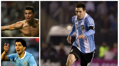 Suarez, Ronaldo și Messi, în același „11”. Cea mai bună echipă de la CM 2014, conform statisticilor din sezonul trecut