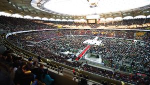 USLanda bate Olanda!** Recordul de plătitori de la România - Olanda a pălit în fața celor 70.000 plătiți să umple Național Arena la un miting