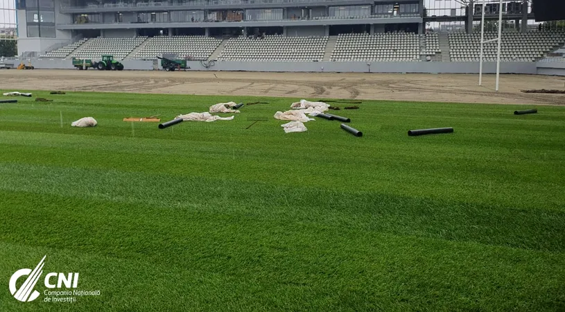 Stadionul Arcul de Triumf este aproape gata pentru Campionatul European! „A început montarea gazonului!” Imagini speciale cu arena realizată „în proporție de 90%” | GALERIE FOTO
