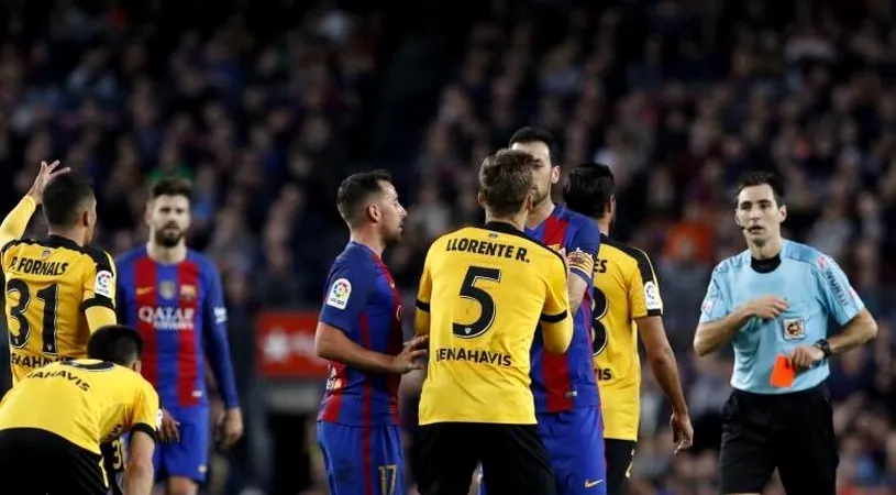 Greu fără Messi! Malaga a detonat bomba pe Camp Nou. Barcelona n-a reușit să înscrie în poarta unei echipe care a terminat meciul în nouă jucători
