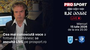 Ilie Dobre comentează LIVE pe ProSport.ro meciul Universitatea Craiova - Vitebsk, miercuri, 15 iulie 2026, de la ora 20:30