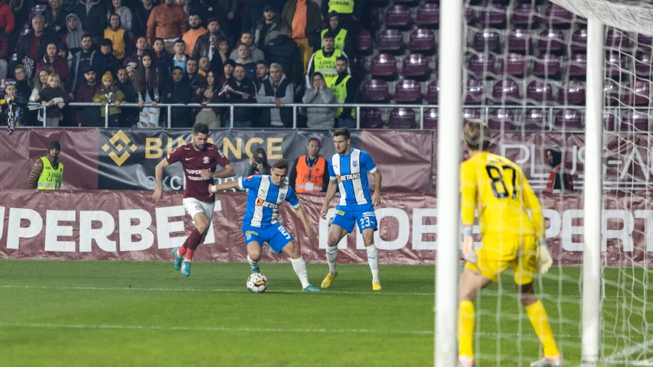 Rapid București - Universitatea Craiova 2-2, în etapa a 18-a din Superliga. Meci incendiar în Giulești