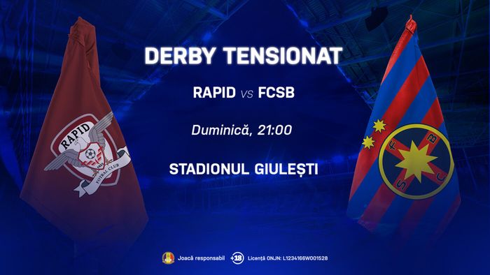 Rapid București – FCSB, derby-ul cu care giuleștenii își pot redresa forma. ADVERTORIAL