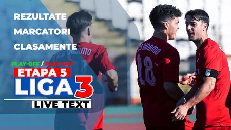 Liga 3, etapa 5, play-off și play-out | Bistrița și-a arătat valoarea la Alba Iulia, Poli Timișoara a cedat la Lupeni. Scor colosal între ACS FC Dinamo și Petrolul 2