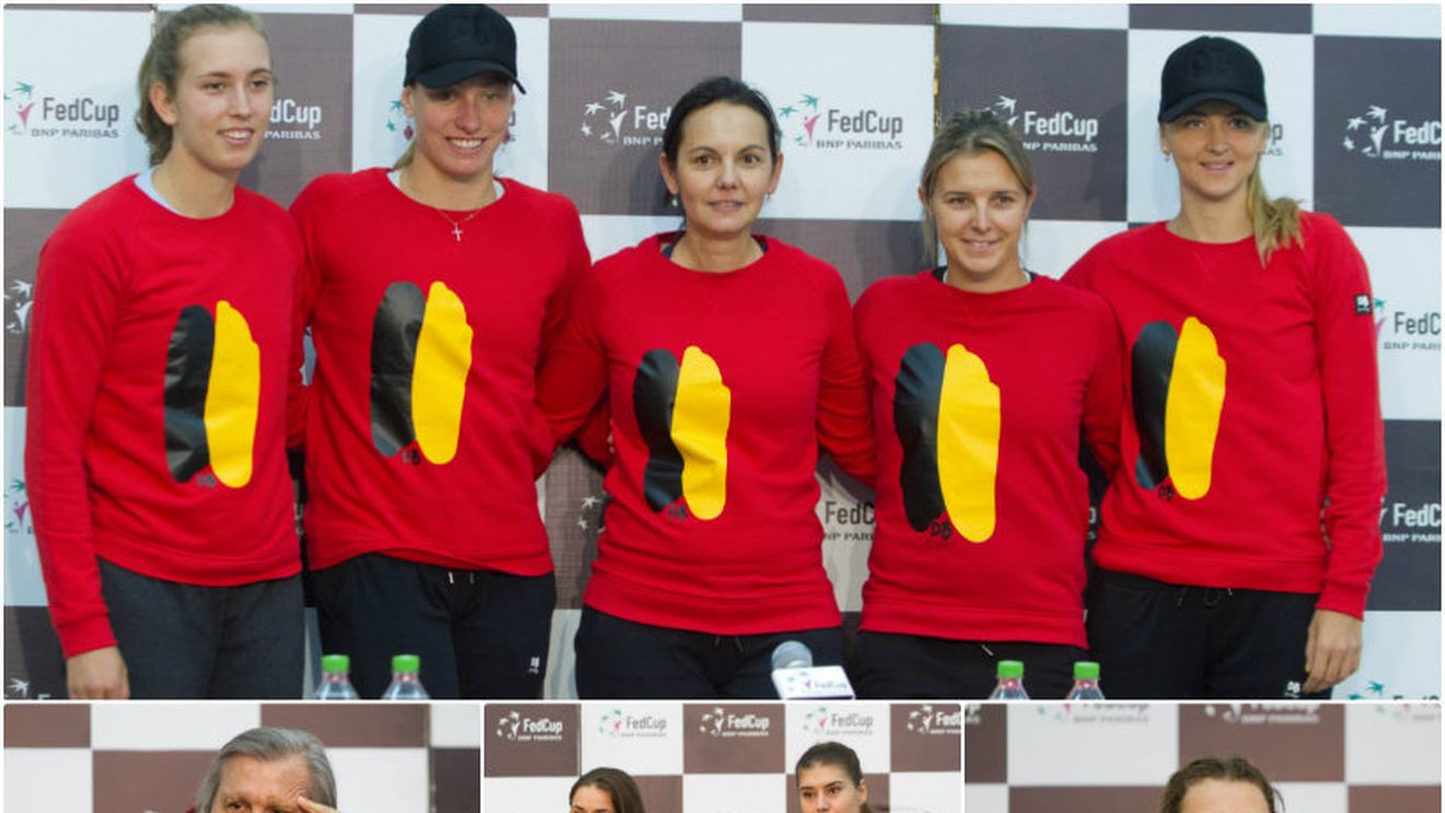 GALERIE FOTO | Ilie Năstase a jucat rolul "Gânditorului". Atmosferă destinsă în sânul echipei României înaintea meciului cu Belgia din Fed Cup 