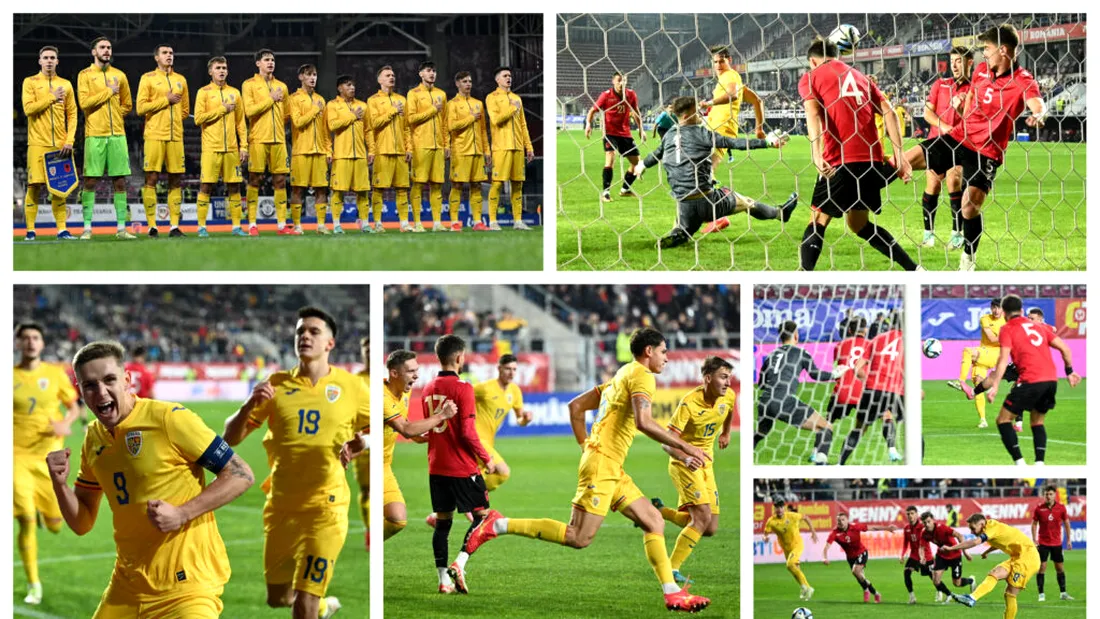 România U21 a făcut spectacol contra liderului Albania U21. Daniel Pancu a folosit ca integralist unul dintre cei trei jucători convocați din Liga 2
