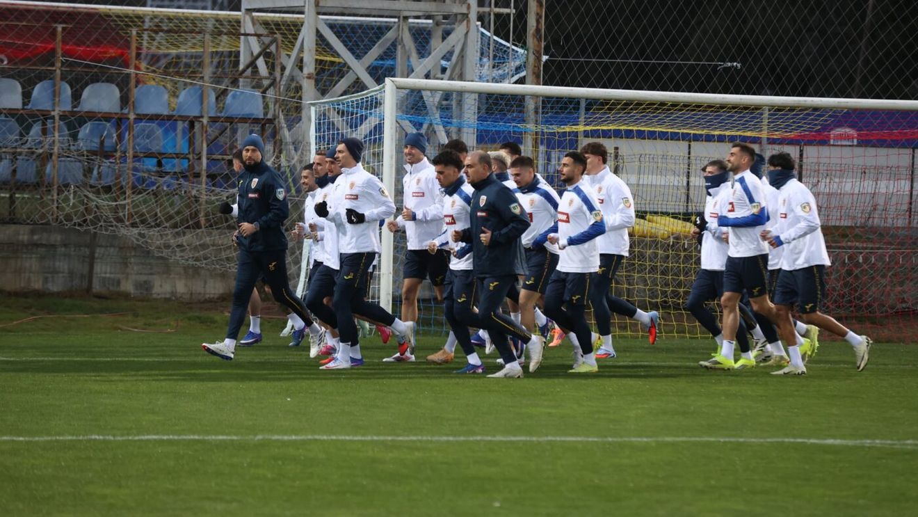 Mircea Lucescu a condus antrenamentul României. Imagini de la ședința de pregătire: cine au fost absenții motivați