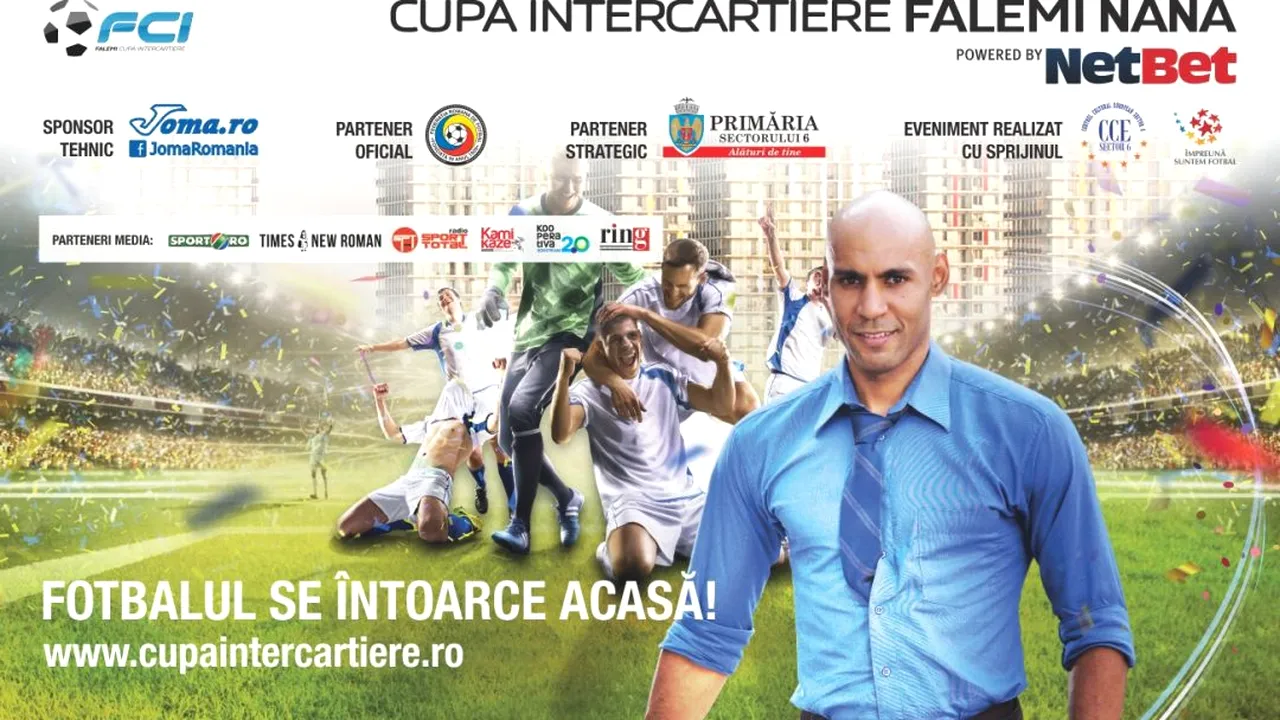 
Cupa Intercartiere Falemi Nana, cea mai importantă competiție de fotbal pentru amatori din țară, a debutat sâmbătă, 20 mai, în Parcul Crângași