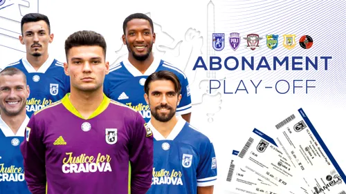 FC Universitatea Craiova pune în vânzare abonamente virtuale pentru meciurile din play-off pe care alb-albaștrii le vor disputa pe stadionul „Ion Oblemenco