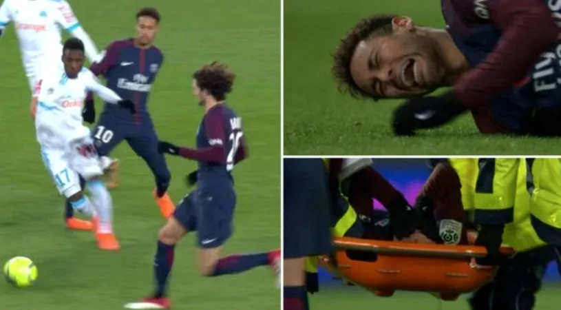 Seară în alb și negru pe Parc des Princes! PSG s-a distrat cu Marseille, dar la Paris s-a apăsat butonul de panică: Neymar s-a accidentat și a ieșit în lacrimi de pe teren. VIDEO | Momentul în care glezna cedează și apare teama pentru returul cu Real