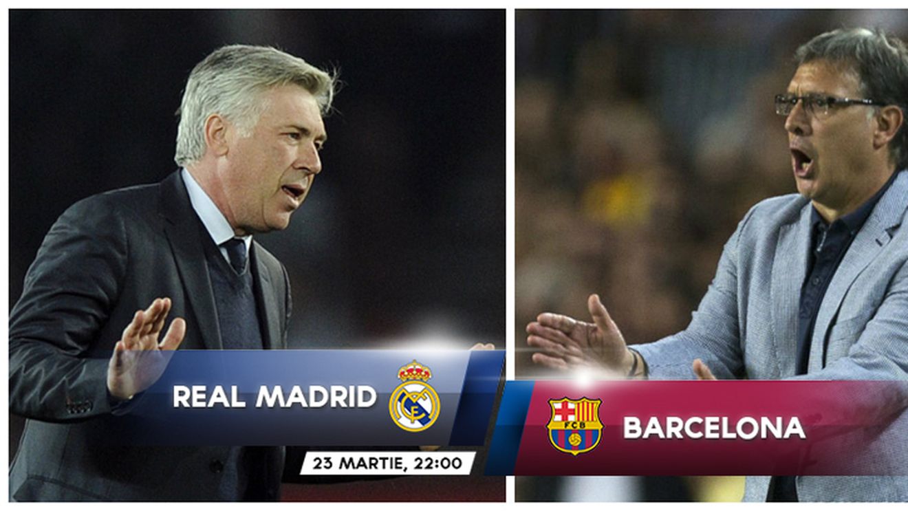 "Barcelona nu are slăbiciuni mari" vs "Este meciul decisiv pentru noi". Ancelotti și Martino au prefațat El Clasico