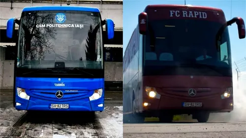 Fabulos! Autocarul nou al Rapidului nu este nou! Cum a ajuns în curtea giuleștenilor după ce a aparținut retrogradatei Poli Iași | VIDEO+FOTO