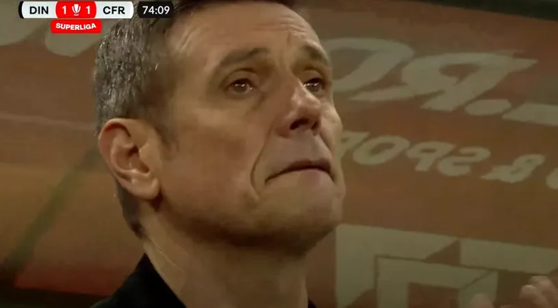 Clipe emoționante pe Arena Națională, la Dinamo - CFR Cluj: Ovidiu Burcă a izbucnit în lacrimi în minutul 74, când jocul a fost oprit timp de 60 de secunde în memoria lui Cătălin Hîldan! Ce mesaj au afișat fanii | FOTO