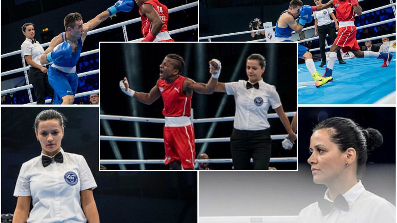 INTERVIU | Fata cu papion din ringul de box și poveștile printre rafalele de pumni. Ramona Chirhoc Cobzac a devenit prima femeie-arbitru din România ajunsă la un Mondial de seniori. "Chiar a zburat un pumn prin fața mea!"