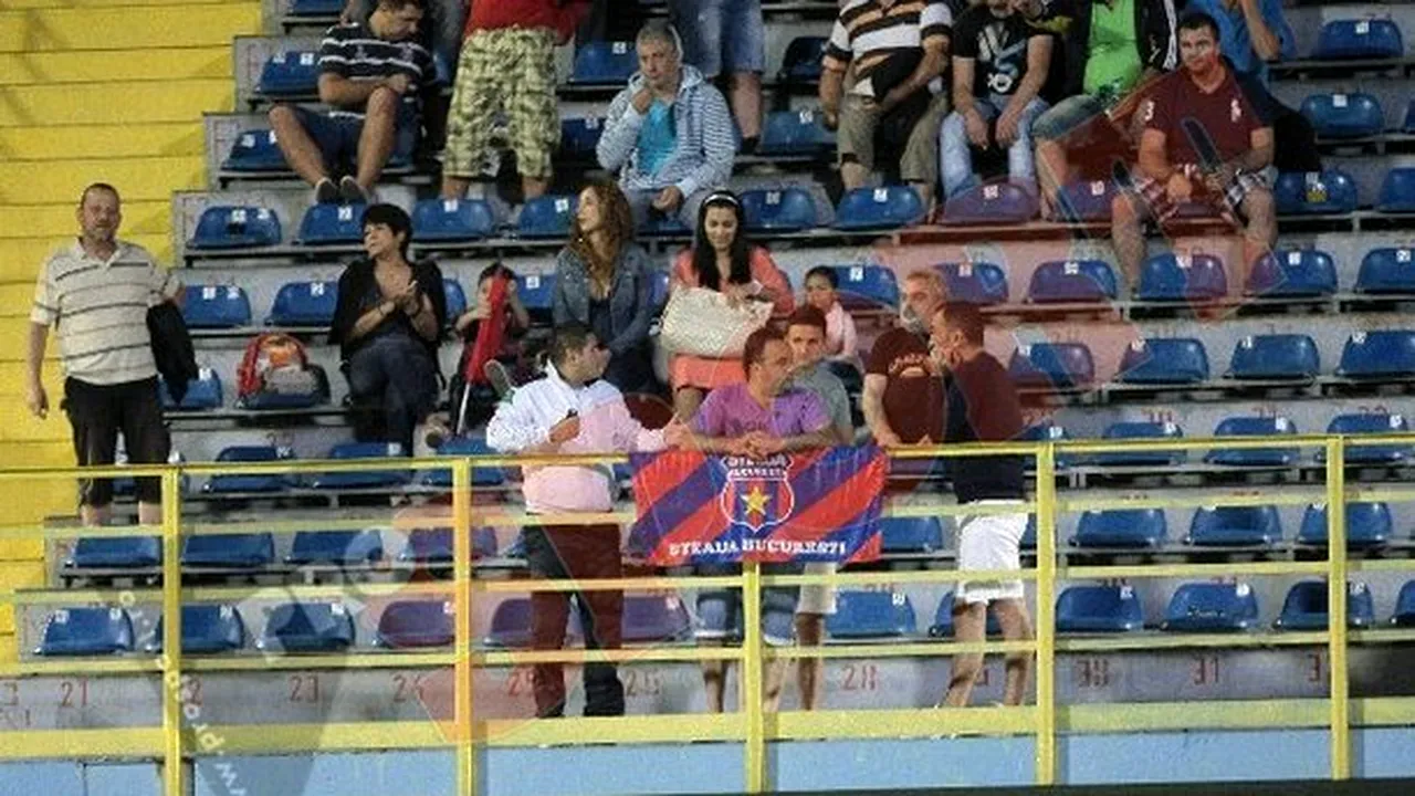 Steaua, părăsită de fani!** Doar 2.500 de suporteri au susținut echipa la meciul cu Târgu Mureș