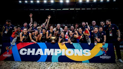 Serbia este noua campioană a Europei în baschetul feminin, după ce a învins Franța în finală cu 63-54