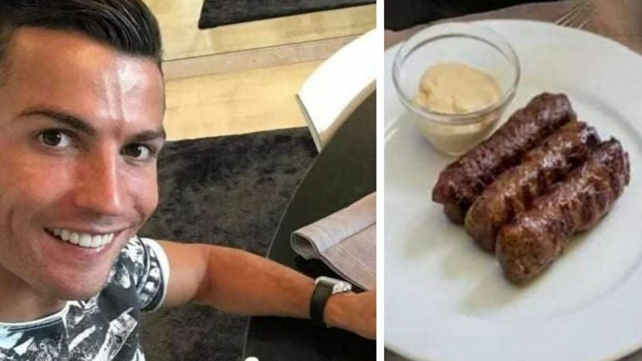 Ce mesaje a primit Cristiano Ronaldo de la români după ce portughezul a apărut într-o poză cu trei mici și o porție de muștar! Imaginea s-a viralizat